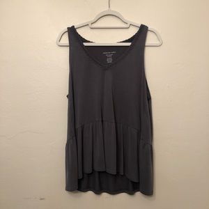 Grey Flowy Tank Top